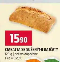 Terno CIABATTA SE SUŠENÝMI RAJČATY 120 g pečivo dopečené nabídka