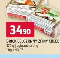 Terno BRICK CELOZRNNÝ ŽITNÝ CHLÉB 375 g vybrané druhy nabídka
