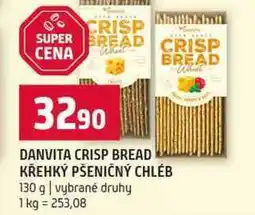 Terno DANVITA CRISP BREAD KŘEHKÝ PŠENIČNÝ CHLÉB 130 g vybrané druhy nabídka