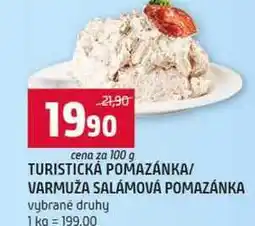 Terno TURISTICKÁ POMAZÁNKA VARMUŽA SALÁMOVÁ POMAZÁNKA vybrané druhy nabídka