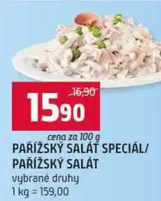 Terno PAŘÍŽSKÝ SALÁT SPECIAL PAŘÍŽSKÝ SALÁT vybrané druhy nabídka