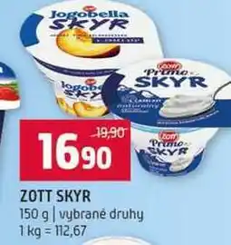 Terno ZOTT SKYR 150 g vybrané druhy nabídka