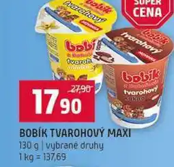 Terno BOBÍK TVAROHOVÝ MAXI 130 g vybrané druhy nabídka