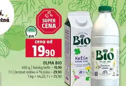 Terno OLMA BIO 450 g Selský kefir čerstvé mléko 4% tuku 1l nabídka