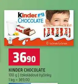Terno KINDER CHOCOLATE 100 g čokoládové tyčinky nabídka