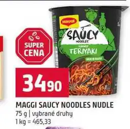 Terno MAGGI SAUCY NOODLES NUDLE 75 g vybrané druhy nabídka