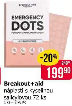Teta Breakout+aid náplasti s kyselinou salicylovou 72 ks nabídka