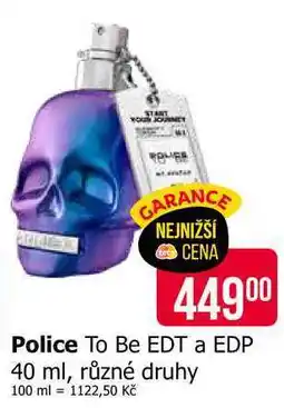 Teta Police To Be EDT a EDP 40 ml, různé druhy nabídka