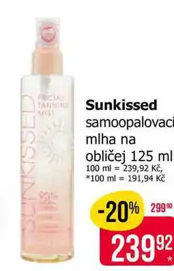 Teta Sunkissed samoopalovaci mlha na obličej nabídka