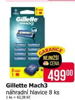 Teta Gillette Mach3 náhradní hlavice 8 ks nabídka