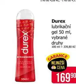 Teta Durex lubrikační gel 50 ml, vybrané druhy nabídka