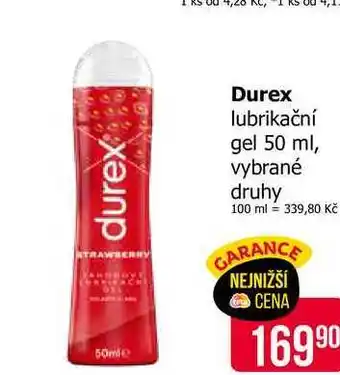 Teta Durex lubrikační gel 50 ml, vybrané druhy nabídka