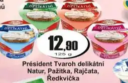 Adam Président Tvaroh delikátní Natur, Pažitka, Rajčata, Ředkvička nabídka