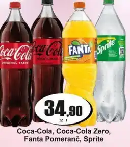 Adam Coca-Cola, Coca-Cola Zero, Fanta Pomeranč, Sprite nabídka