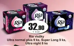 Adam Ria vložky Ultra normal plus 9 ks, Super Long 9 ks, Ultra night 8 ks nabídka