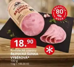 Potraviny CZ Kostelecké uzeniny Řeznická šunka výběrová nabídka