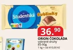 Potraviny CZ Orion čokoláda nabídka