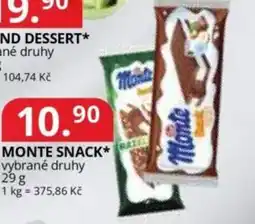 Potraviny CZ Monte snack nabídka