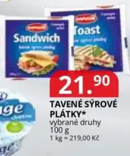 Potraviny CZ Tavené sýrové plátky nabídka