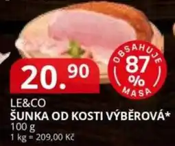 Potraviny CZ LE&CO Šunka od kosti výběrová nabídka