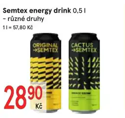 Žabka Semtex energy drink nabídka