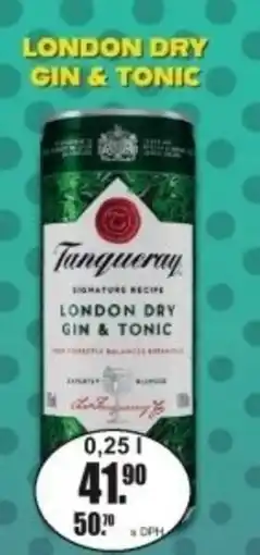 Adam Tanqueray London dry gin & tonic nabídka