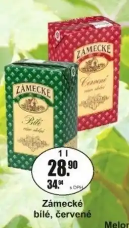 Adam Zámecké bílé, červené nabídka