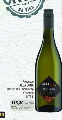 Adam Prosecco ALBA LUNA Treviso DOC Screwcap Frizzante nabídka