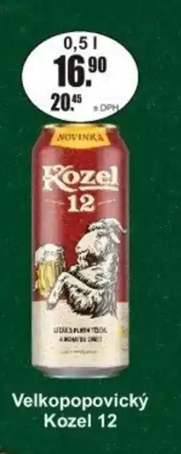 Adam Velkopopovický Kozel 12 nabídka