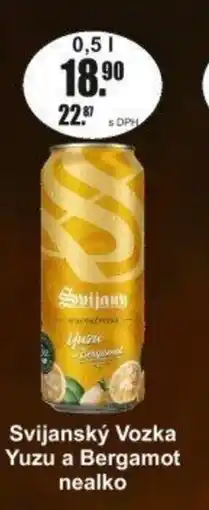 Adam Svijanský Vozka Yuzu a Bergamot nealko nabídka