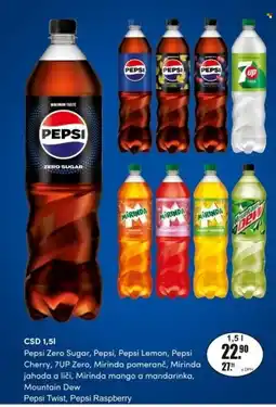 Adam Pepsi Zero Sugar, Pepsi, Pepsi Lemon, Pepsi Cherry, 7UP Zero nabídka