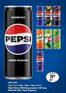 Adam Pepsi Zero Sugar, Pepsi, Pepsi Lemon nabídka