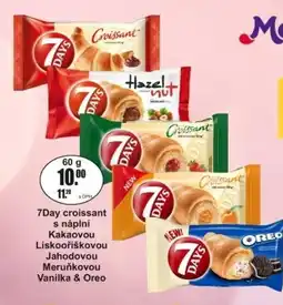 Adam 7Day croissant s náplní Kakaovou Lískooříškovou Jahodovou Meruňkovou Vanilka & Oreo nabídka