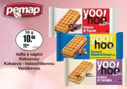 Adam Vafle s náplní Kakaovou Kakaovo - lískooříškovou Vanilkovou nabídka