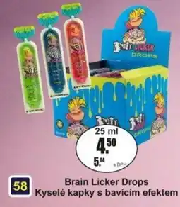 Adam Brain Licker Drops Kyselé kapky s bavícím efektem nabídka
