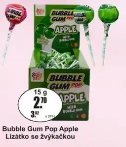 Adam Bubble Gum Pop Apple Lízátko se žvýkačkou nabídka