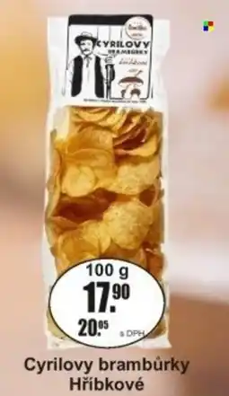 Adam Cyrilovy brambůrky Hříbkové nabídka