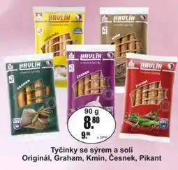 Adam Tyčinky se sýrem a solí Originál, Graham, Kmín, Česnek, Pikant nabídka
