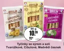 Adam Tyčinky se sýrem a soli Tvarůžkové, Cibulové, Medvědí česnek nabídka