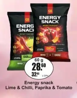 Adam Energy snack Lime & Chilli, Paprika & Tomato nabídka