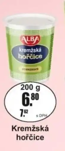 Adam ALBA Kremžská hořčice nabídka