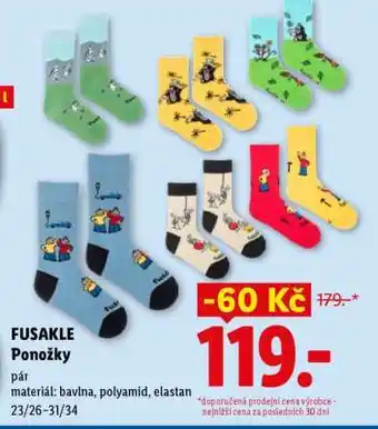 Lidl Fusakle Ponožky nabídka