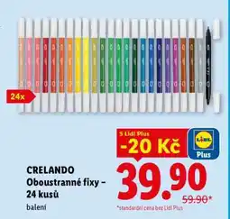 Lidl CRELANDO Oboustranné fixy – 24 kusů nabídka