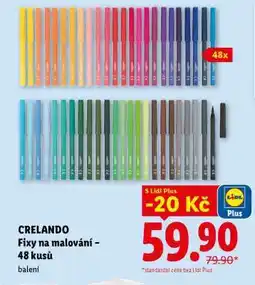 Lidl CRELANDO FIXY NA MALOVÁNÍ – 48 KUSŮ nabídka
