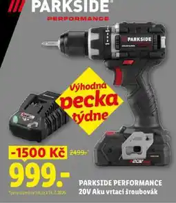 Lidl PARKSIDE PERFORMANCE 20V Aku vrtačí šroubovák nabídka