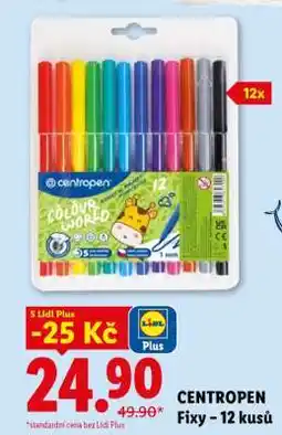 Lidl CENTROPEN Fixy – 12 kusů nabídka