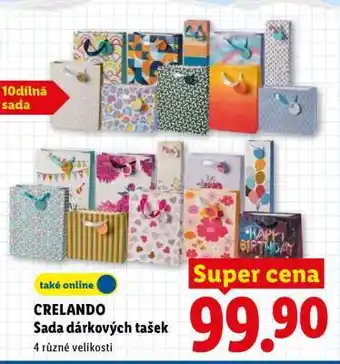 Lidl CRELANDO SADA DÁRKOVÝCH TAŠEK nabídka