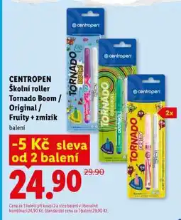 Lidl CENTROPEN Školní roller Tornado Boom / Original / Fruity + zmizík nabídka