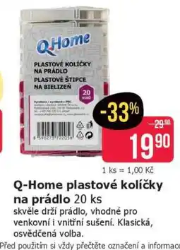 Teta Q-Home plastové kolíčky na prádlo 20 ks nabídka