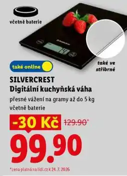 Lidl SILVERCREST DIGITÁLNÍ KUCHYŇSKÁ VÁHA nabídka